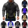 Pánská mikina mikina s kapucí zip na paži kapsa cardigan pánské sportovní velká velikost ležérní mikina
