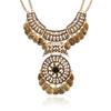 Bohemian Vintage Necklace For Women Gypsy Double Chain Coin Ethnic Tribal Statement Necklace Turkish Jewelry Collier