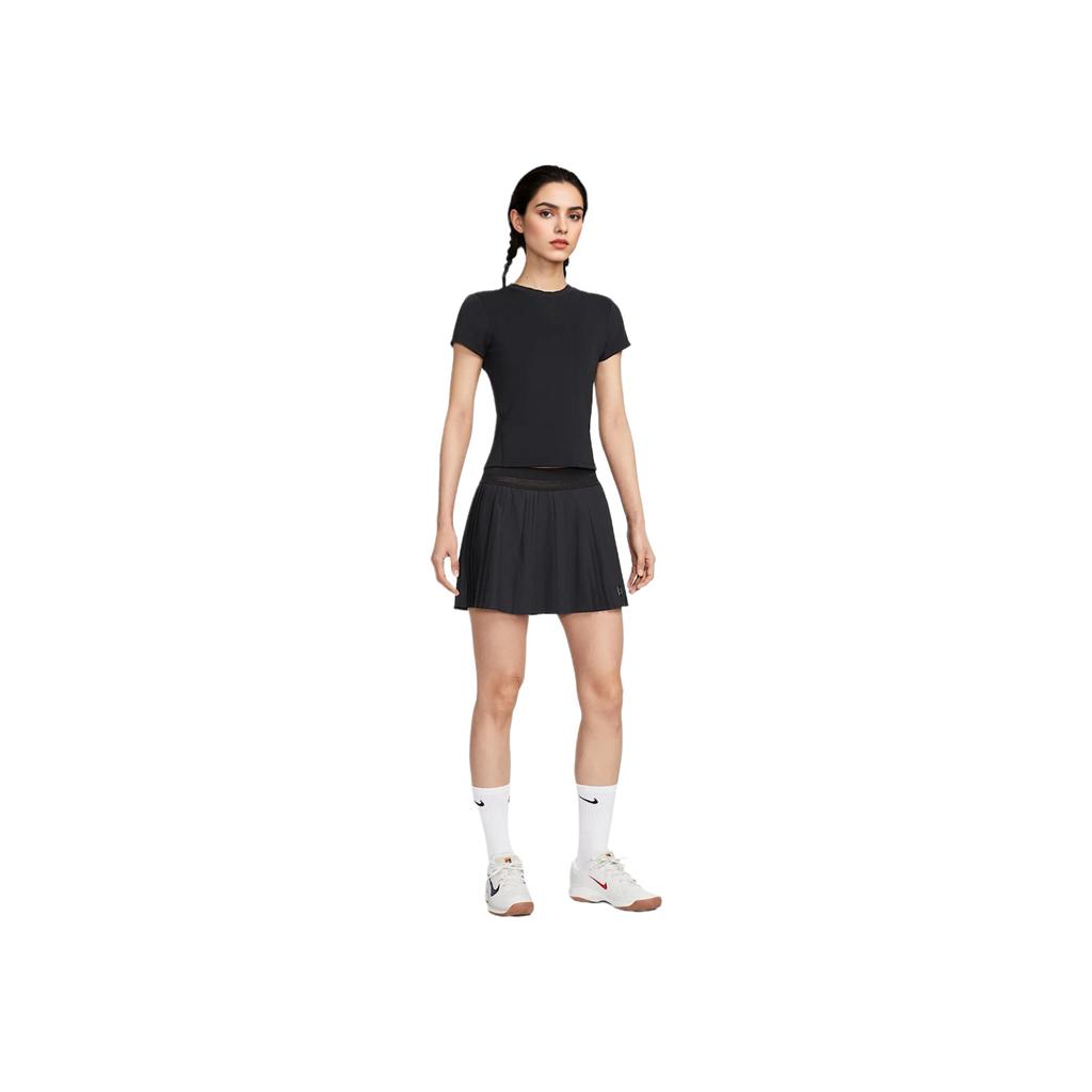 Nike Comfortable Stylish Skin-Friendly Soft Short Sleeve Tennis Shirt Women Tops Black HQ2995-010