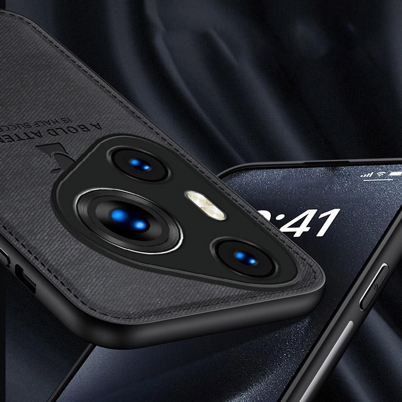 

For Huawei Pura 70 Pro/Pura 70 Pro+ Hybrid Case Deer Pattern Cloth Texture Leather+PC+TPU Protective Cover Grey