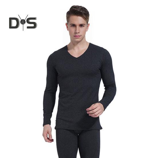 

Комплект из 2 предметов/комплект, зимний мужской термобелье с V-образным вырезом, на плюшевой подкладке, бесшовный, с длинным рукавом, теплый, облегающий, высокоэластичный, для холодной погоды, пижамный комплект, домашняя одежда 2XL темно-серого