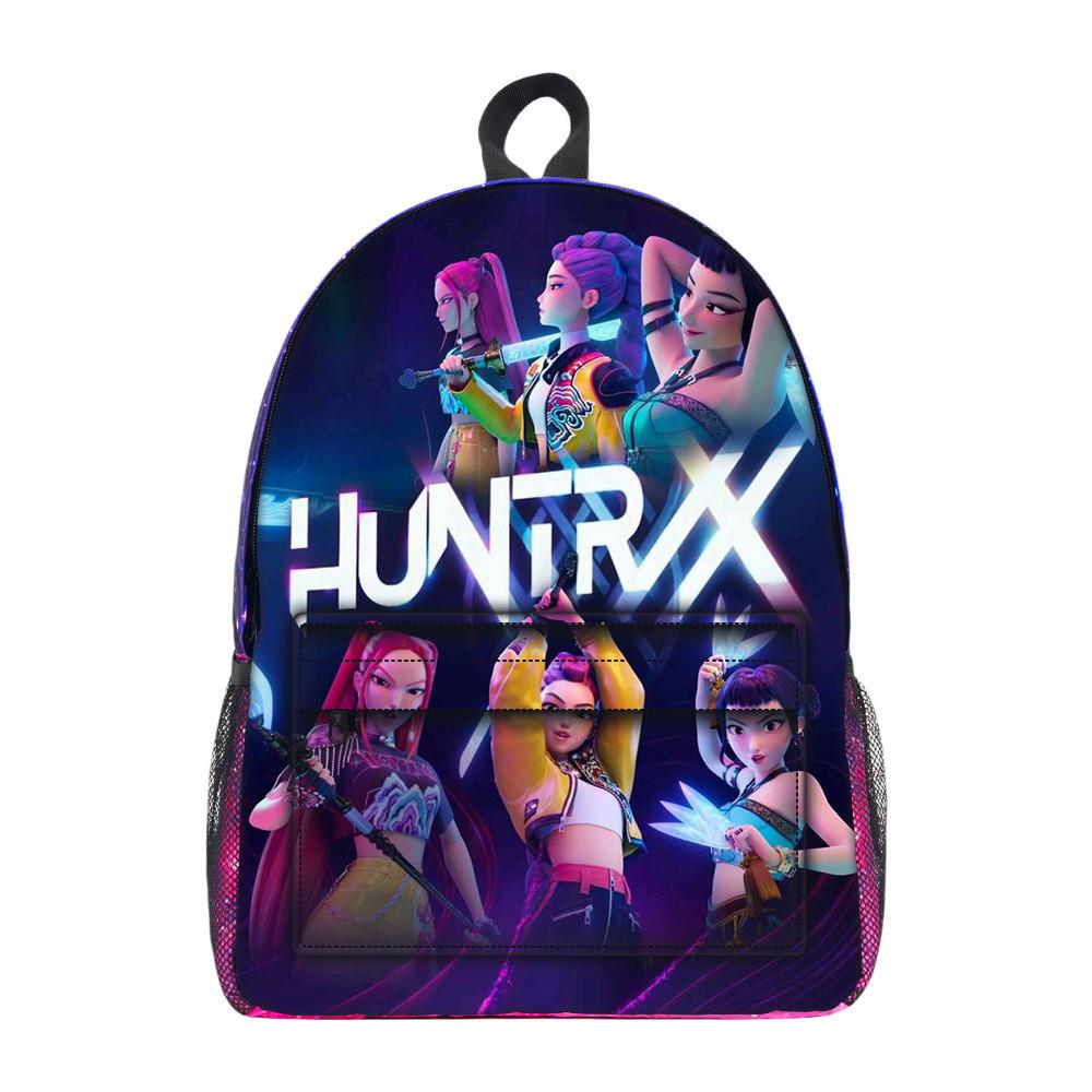 Kpop Demon Hunters Cartoon Pattern Oxford Cloth Student Backpack