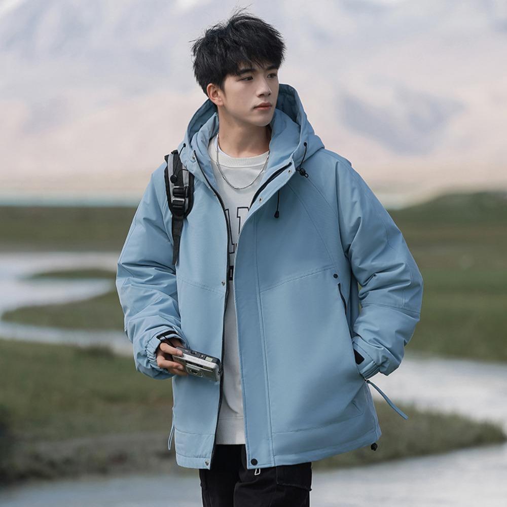 

Мужской пуховик в стиле милитари зимний новый свободный утолщенный пух белой утки теплый зимний пуховик с капюшоном пуховик 3XL