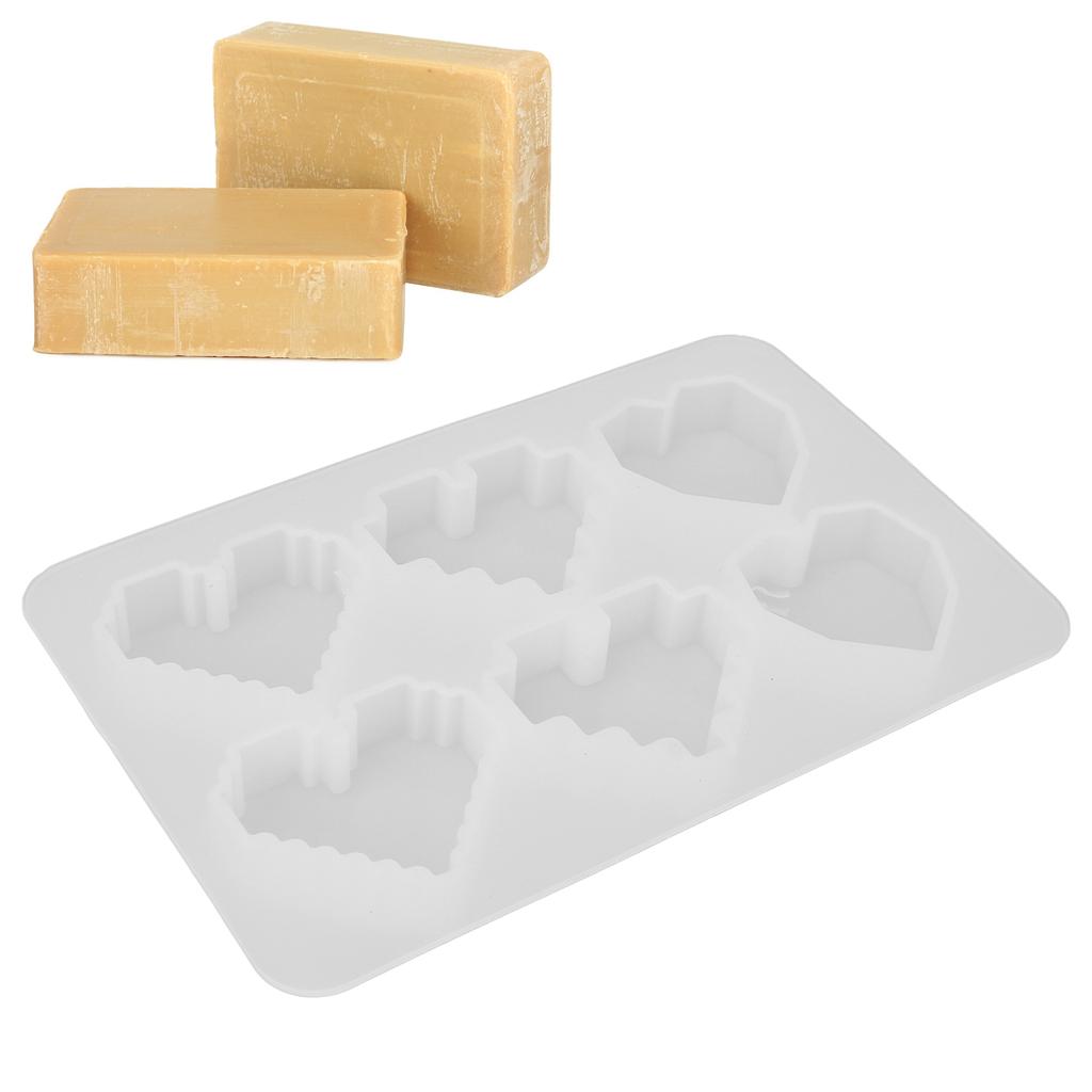 DIY Heart Shape Mould Reusable 3D Silicone Mould for Aromatherapy Tablets Balm Soap