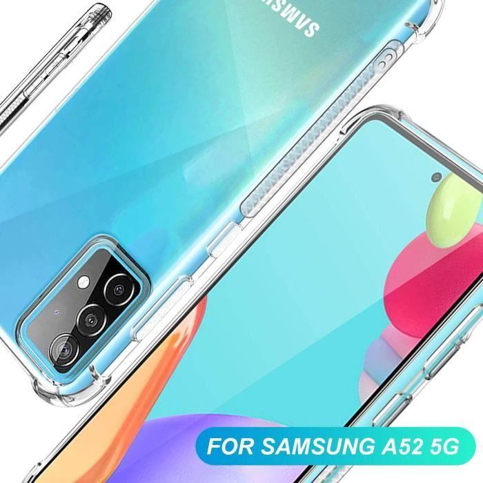 Coque pour Samsung A52 5G/A52,Coque Transparente Samsung A52 4G/5G,Mince et Limpide,Souple TPU Silicone [Shock-Absorption] Ultra