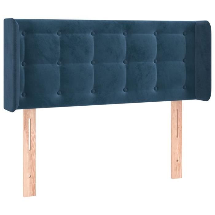 VidaXL Headboard with Ears Dark Blue 93x16x78-88 Cm Velvet3119242