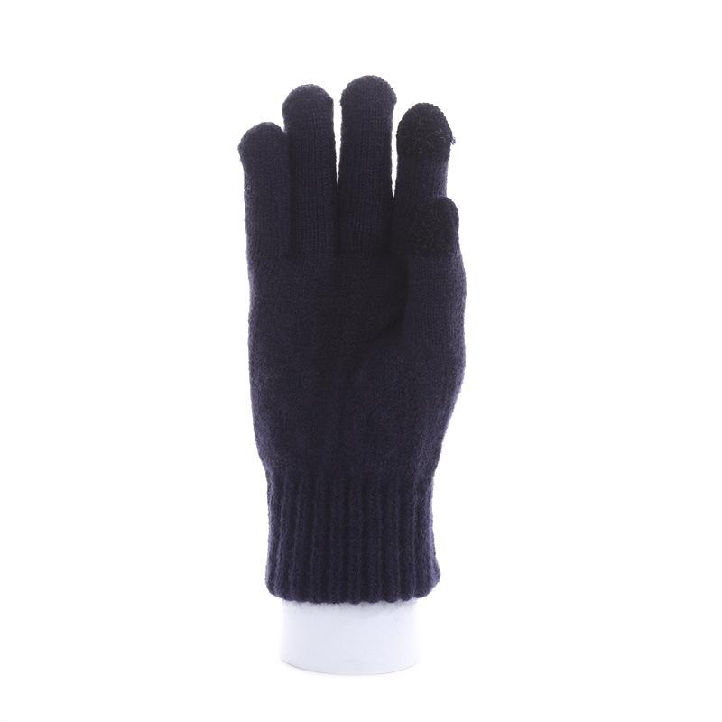 Winter Gloves for Men, Thickened with Velvet, Warm Winter Gloves, Men with Velvet, Touch Screen Wool Knitted Gloves
