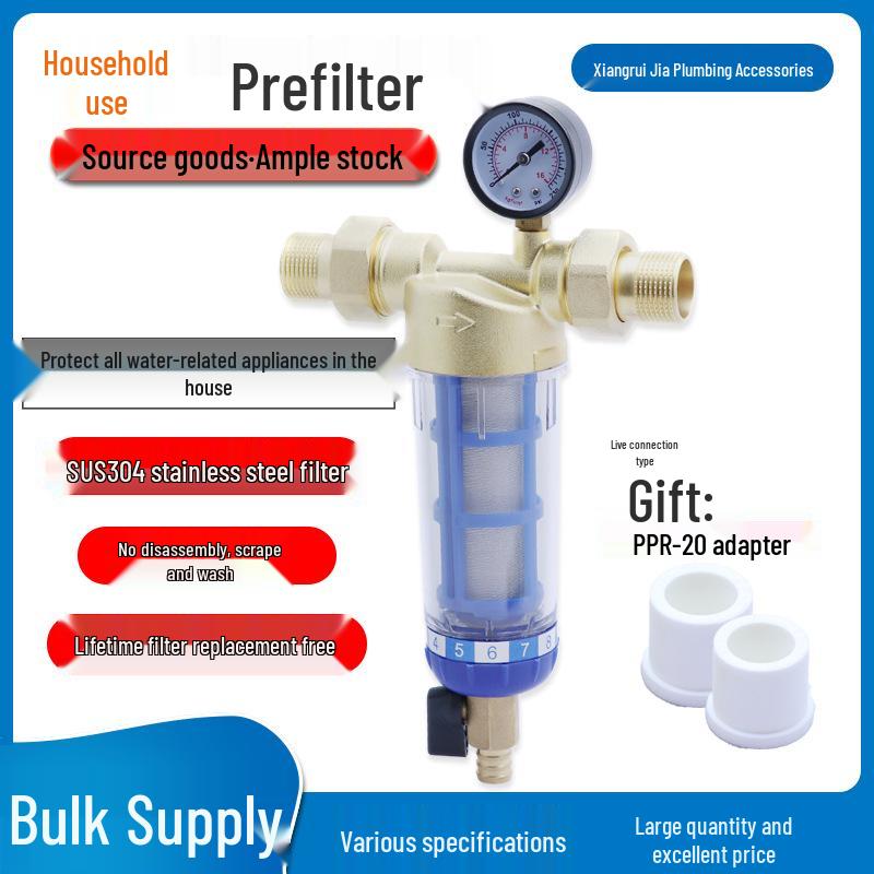 Household Central Water Purifier with Pre-Filter and Scraper for Tap and Well Water