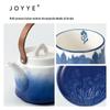 JOYYE Chinese Floral Underglaze Porcelain Tea Set