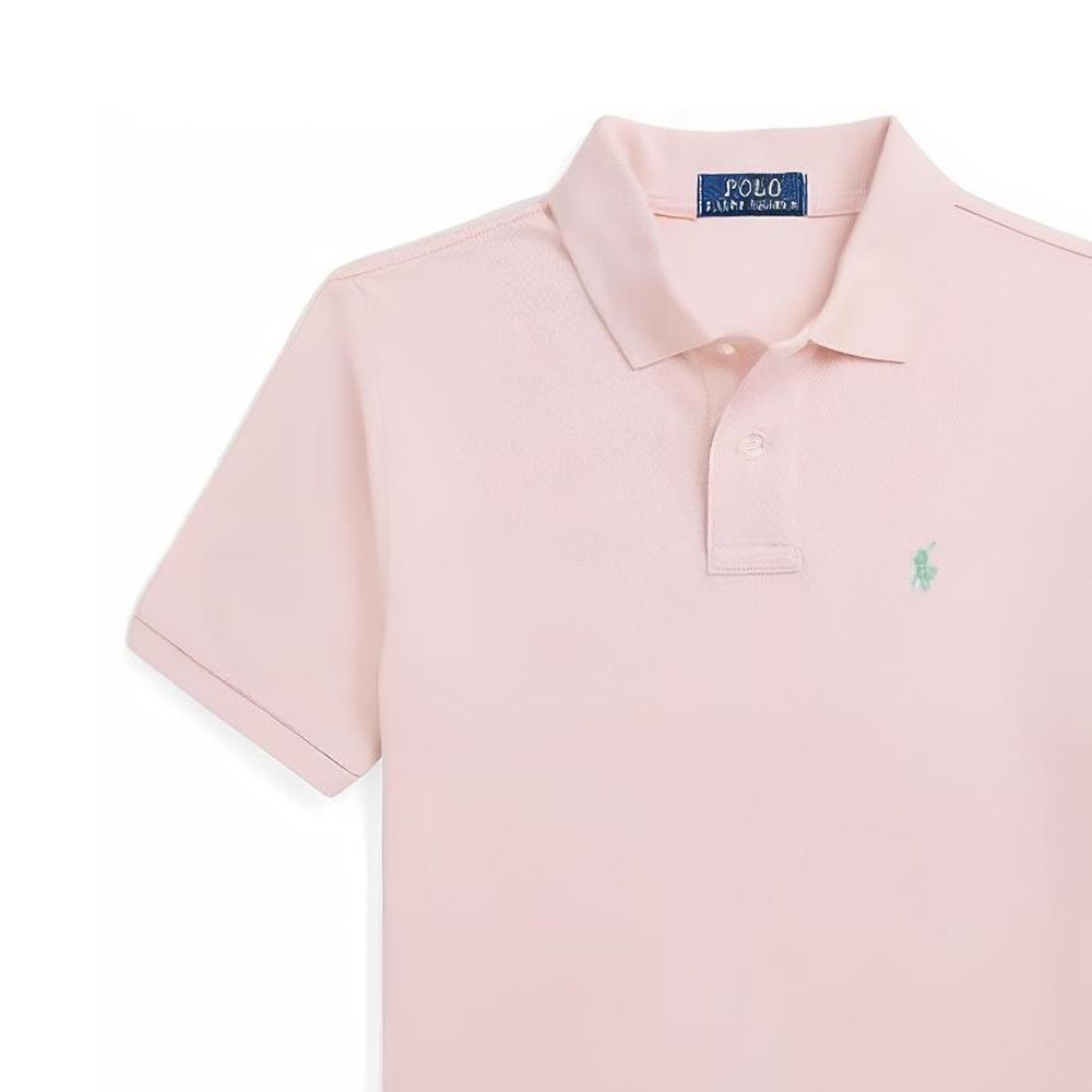 Polo Ralph Lauren Tricou Polo Culoare Solidă Logo Ponei Mic Broderie Mânecă Scurtă Topuri Copii Roz 323703632-166
