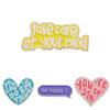 Colorful Chic Personalized Alphabet Pins Heart Shaped Alloy Brooches For Decoration