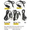 USB boost strømkabel DC 5V til 9V 8.4V 12V 12.6V 8pin hann 3.5mm 4.0x1.7mm jack Step UP Modul Konverter kontakt Adapter plugg