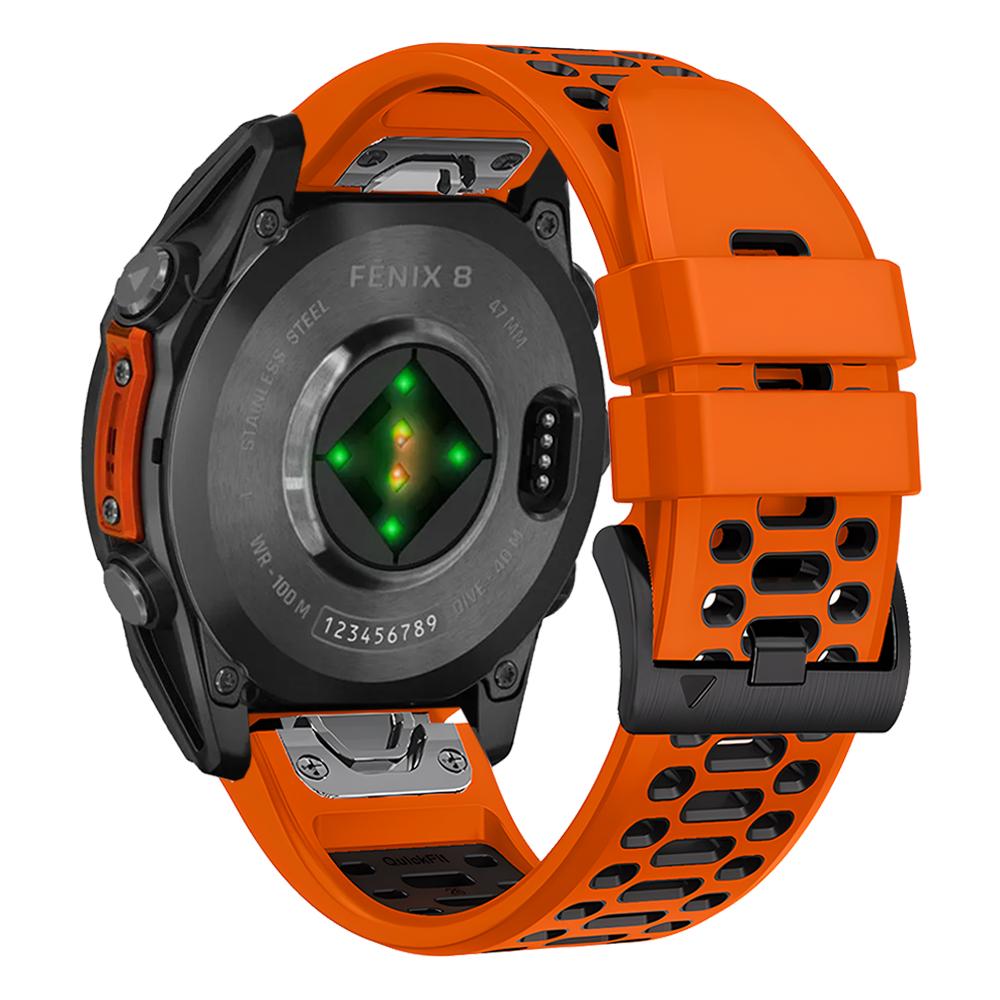 Breathable Sport Silicone Band For Garmin Fenix E 8 47mm 51mm 7 7X Bracelet For Garmin Enduro 3 QuickFit 26mm 22mm Watch Strap