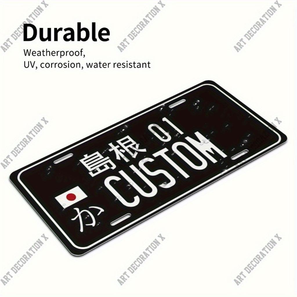 Custom Retro Aluminum Plates Japanese JDM Style Metal Wall Decor Personalized