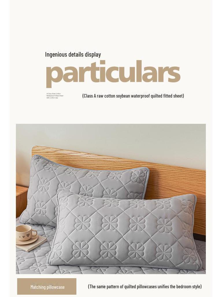 Wodoodporny Pikowany Ochraniacz na Materac Klasy A - Łóżko Podwójne, Oddychająca i Odporna na Wilgoć Narzuta