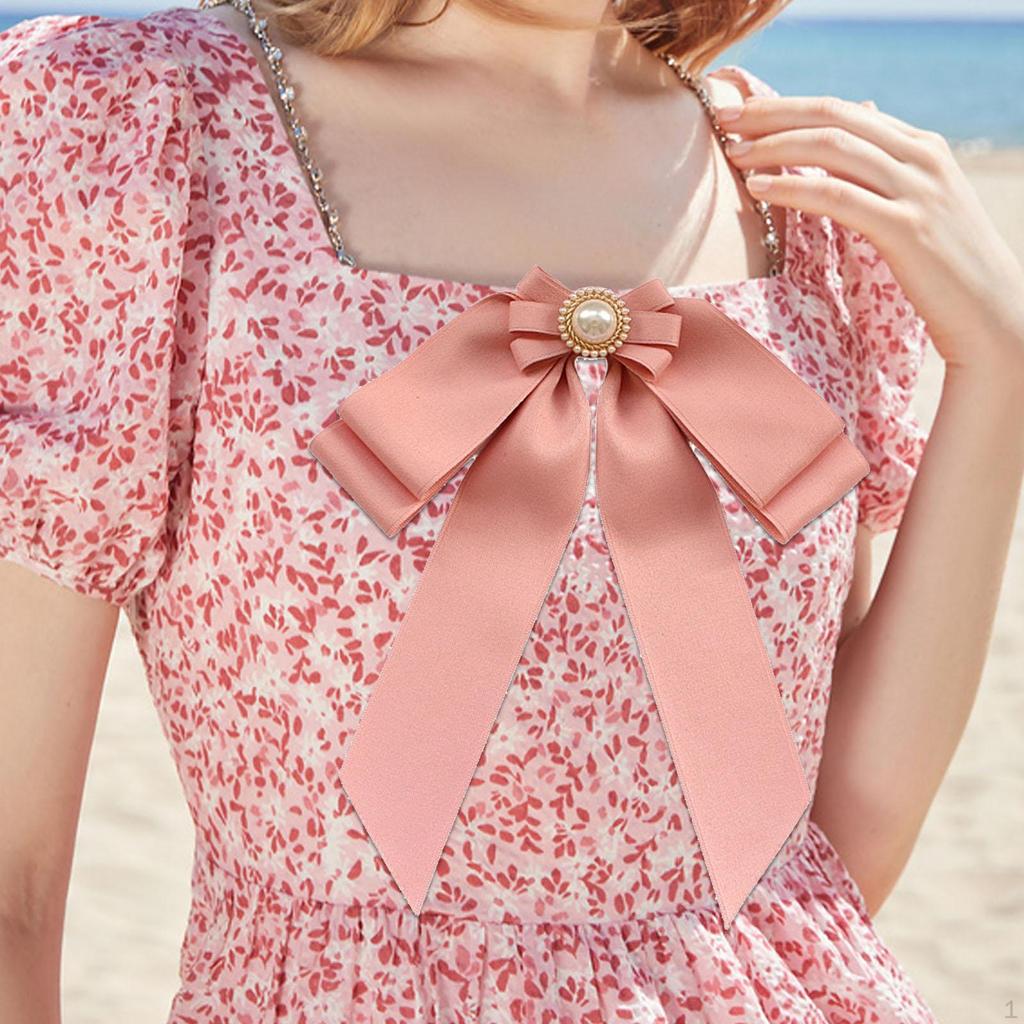 Elegant Bow Tie Brooch Pin for Women's Attire