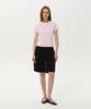 PLAC WOMEN Velour Raglan Short Sleeve T-Shirt Pink