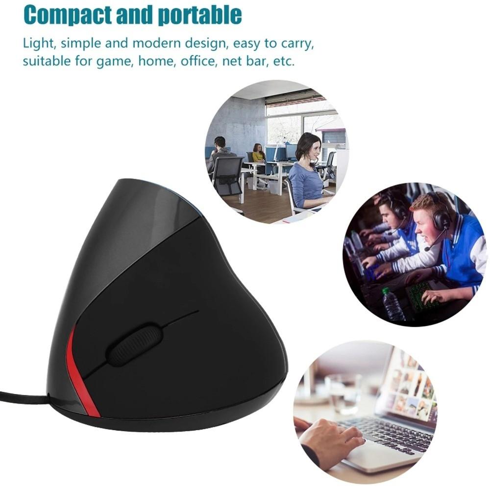 Vertical Shape Vertical Mouse Wrist Rest Computer Mice USB Wired Mouse  Desktop Computer