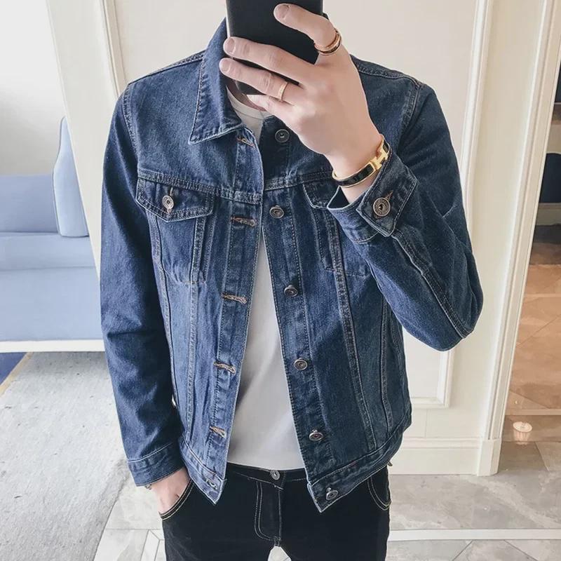 Men's Trendy Denim Jacket - Spring/Autumn Casual, Loose Fit, Hong Kong & Korean Style Fashion.