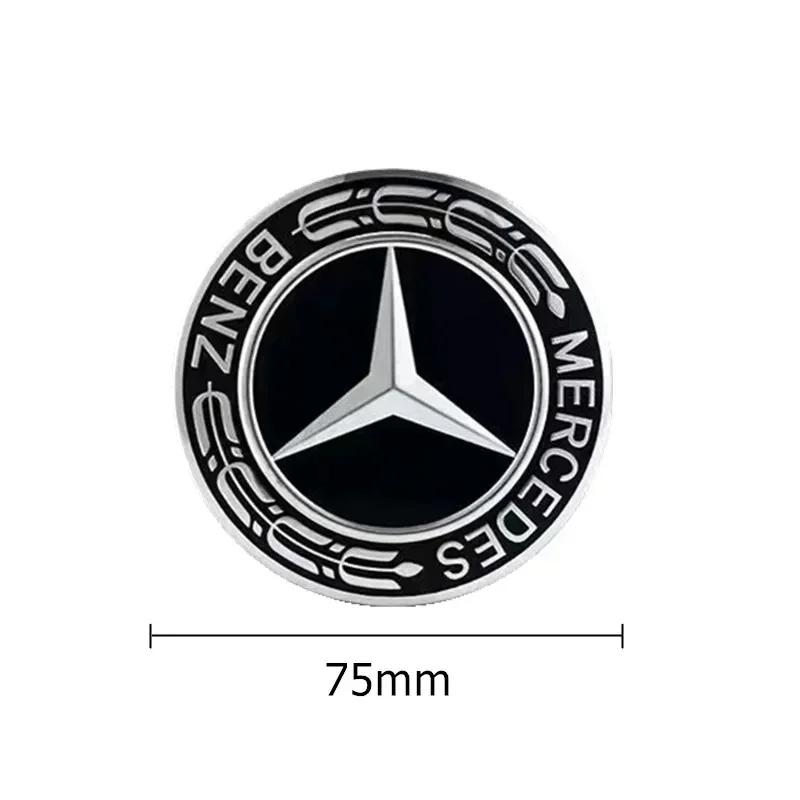 Car Sticker 4Pcs 75mm Car Wheel Center Logo Hub Cap For Mercedes Benz W204 C218 A207 C117 CLA CLS E Class W212 S212 X166 W176 W2