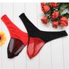 Mens Sexy Micro Mesh Briefs Soft Breathable  Splicing Underwear See-Through