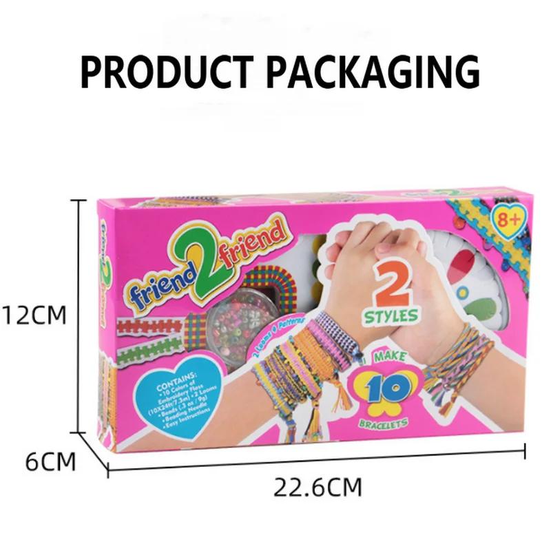 Girls DIY Bracelet Making Kit Jewellery Making Kit Arts for Kids Friendship Craft Kit for 5-12 Years Old Kid Girls Toys Gift