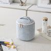 Women's Plush Make Up Bags Plaid Zipper Cosmetic Bag Case Portable Cosmetic Organizer Storage Pouch