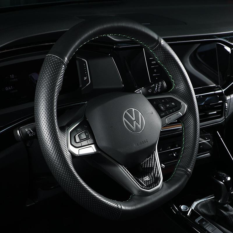 2026 Nouveau Pour VW VOLKSWAGEN Nouveau Logo R GTI Badge Couvre-volant de voiture Autocollant à Sequins Pour Volkswagen Sagitar Magotan Bora Lav