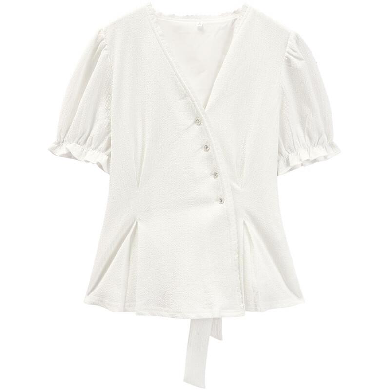 IEF French Style V-Neck Lace Top