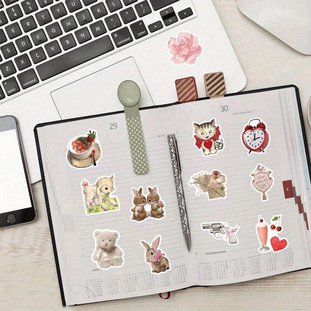52Pcs Stickers Decals, Aesthetic Graffiti Vinyl Stickers Decals For Laptop Water Bottle Bike Skateboard Luggage Computer Toy Snowboard Back To School