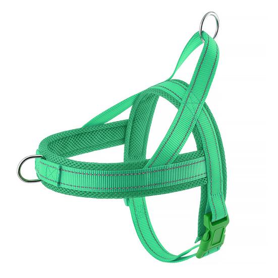 No Pull Dog Harness Breathable Mesh Padded Dog Harness Adjustable Reflective Escape Proof Dog Harness for Small Medium Large Dogs XS зелёный