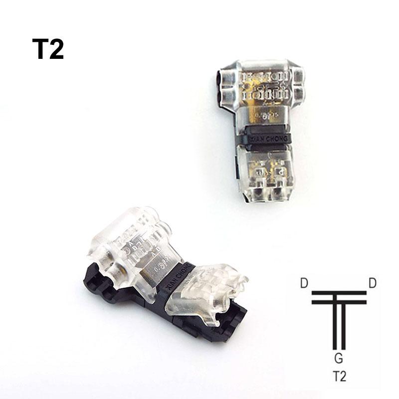10pcs electric Wire Connector T type Quick Splice Electrical Cable Crimp Terminals for Wires Wiring 22-18AWG LED Car Connectors