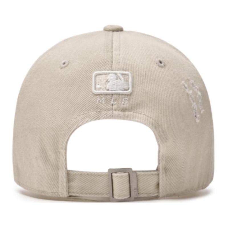 MLB Cotton Baseball Caps Unisex Ecru Fashion 3ACPVV34N-45SAM