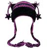 Cartoon Kitten Hat Girls Headgear for Outdoors Activities Skiing with Mini Ears Crocheted Beanie for Skiing Camping