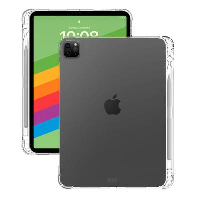 For iPad Pro 13 (2024) Case Crystal Clear Soft TPU Tablet Cover with Pen Slot