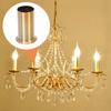 4Pcs Iron Chandelier Sleeve Covers Easy Install Replacement Base Sleeves for Candelabra Sockets Light Fixture Socket Covers Lamp