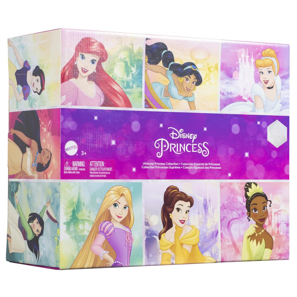 Mattel Disney Princess Fashion Doll Princess Premium Collection (13 Dolls Collector's Box) Dress Up DollHouse PlayPretend Play 3 Years Old and Up