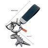1Pcs Little Dinosaur Car Keychain Motorcycle Decoration Accessories Single Leather Woven Rope Metal Keyring Handbag Pendant