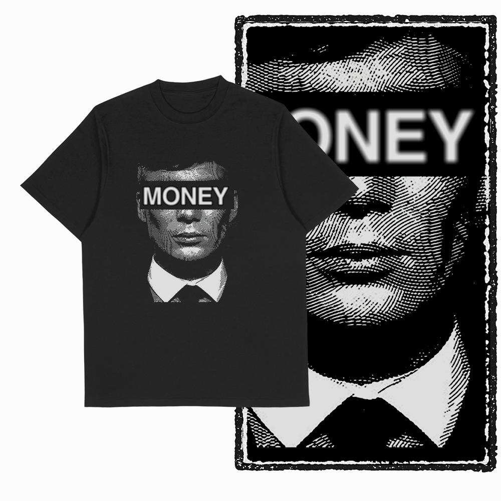 

Coolmind U0035 Cool Exclusive Graphic Money Print Men T Shirt Casual Big Size Unisex Tshirt Totton Tee Shirts S