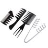 Set Pettini per Acconciatura Uomo Pettini a Denti Larghi Texture Pettine da Barbiere Parrucchiere per Capelli con Ciuffo Pompadour Set da 4 Pezzi