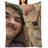Schlatt and his cat Throw Blanket Hairys blankets and throws Tourist Flannel Blankets