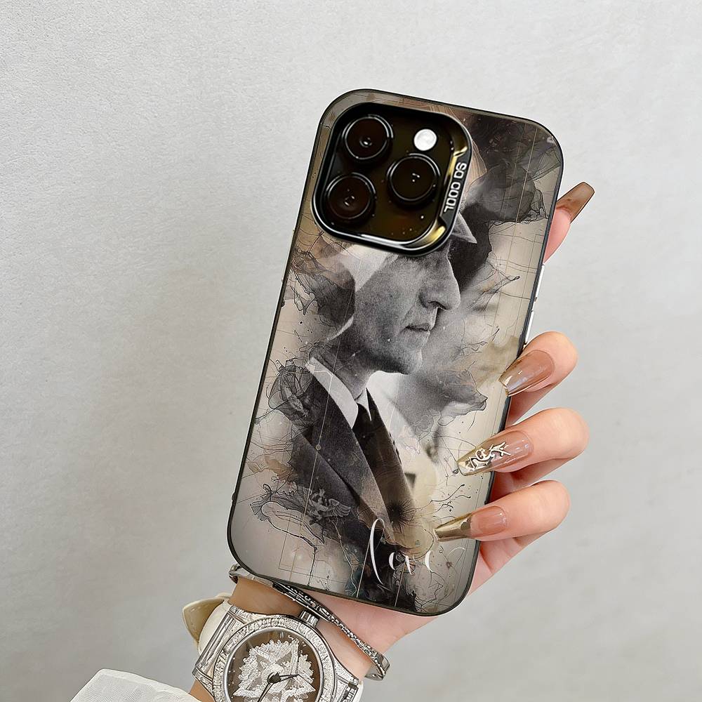 Mohammad Reza Pahlavi Phone Case For iPhone 17,16,15,14,13,12,11 Plus,Pro Max,XS,Colored Silver Plated Inside Cover