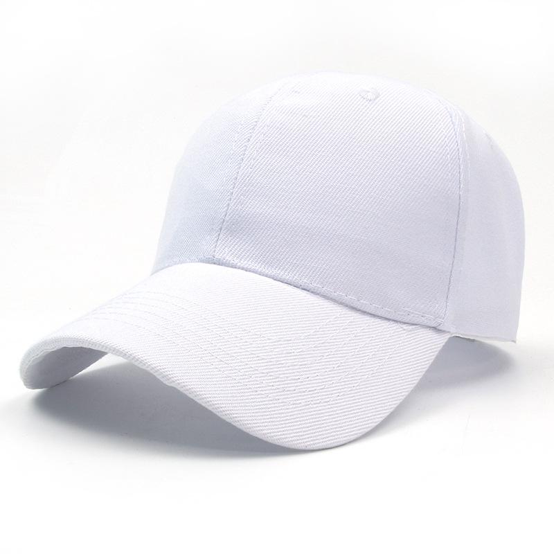 Solid color curved brim men's and women's light board blank baseball cap, couple cap outdoor sun hat