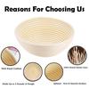 Bread Proofing Basket Round Oval Long Banneton Rattan Bread  Dough Proofing Proving Rattan Basket with Linen Liner Cloth