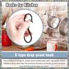 WON S Hooks For Hanging - S Shaped Hooks For Kitchen Utensil And Closet Rod - Black S Hooks For Hanging Plants,Pots