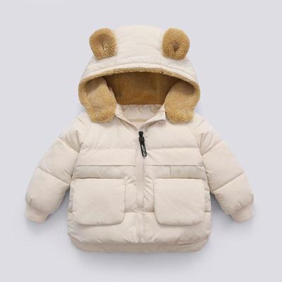 Autumn Winter Warm Outerwear Girl Boy Hooded Fleece Down Jackets Casual Jacket Baby Thicken Coats