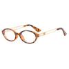 Oval small frame retro nerd glasses frame women can be equipped with degree personalized plain anti-blue myopia glasses men