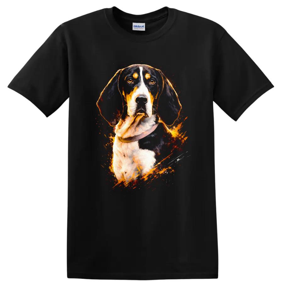 Dog Art Print T Shirt Cool Pet Lover Tee Black And Tan Dog Design
