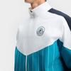 FILA Reppy Nostalgia Sport Striped Color Block Fashion Youth Vitality Retro Sports Stand Collar Jacket Men Jacket A11M433706FZA