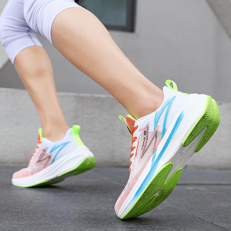 New high elastic sports shoes men net surface breathable young middle school students ultra-light shock absorption running shoes